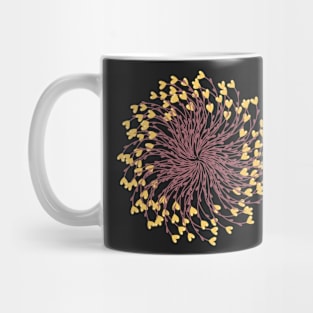 Beautiful Round Heart shape flower Mug